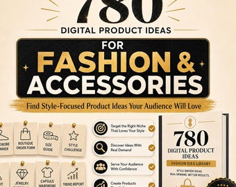 780 Fashion & Accessories Niche Digital Product Ideas