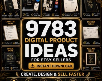 9,783 Digital Product Ideas for Etsy Sellers | Printable Ideas, Canva Templates, Planners & Etsy Shop Inspiration