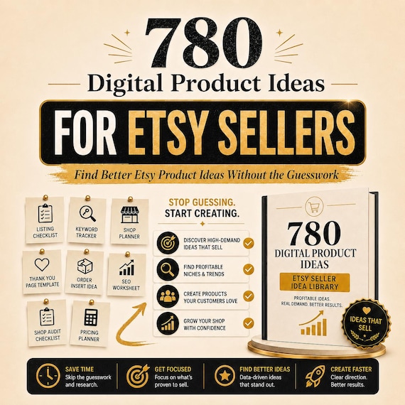 780 Digital Product Ideas for Etsy Sellers Etsy Product Idea Library Digital Download Ideas Printable Ideas Canva Template Ideas