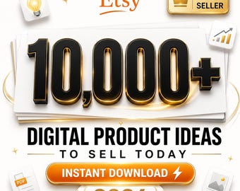 10,000 Digital Product Ideas for Canva Templates & Printables Etsy Product Idea Library Planner Printable Ideas