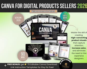Canva Design Skills for Digital Products 2026 | Learn Canva Fast & Start Selling Online