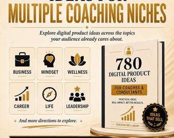 780 Digital Product Ideas for Coaches & Consultants, Coaching Worksheets, Client Onboarding Templates, Coaching Forms, Digital Download