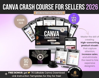 Canva gebruiken en digitale producten maken om te verkopen: Canva-crashcursus voor beginners 2025