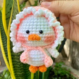 Handmade Crochet Animal Keychain - Animal Crochet, Cute Crochet Animal Stuffed Animal – Cute Gift for Pet Lovers, Friends, Kids