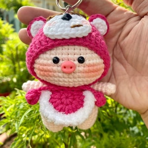 Animal Crochet, Cute Crochet Animal Stuffed Animal – Cute Gift for Pet Lovers, Friends, Kids - Handmade Crochet Animal Keychain
