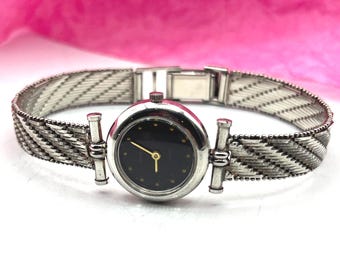 Orologio da polso e bracciale da donna Geneve in argento sterling - Prodotto in Italia
