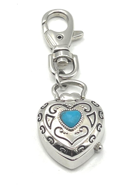 Avon Watch and Keychain Combination - Heart Shaped
