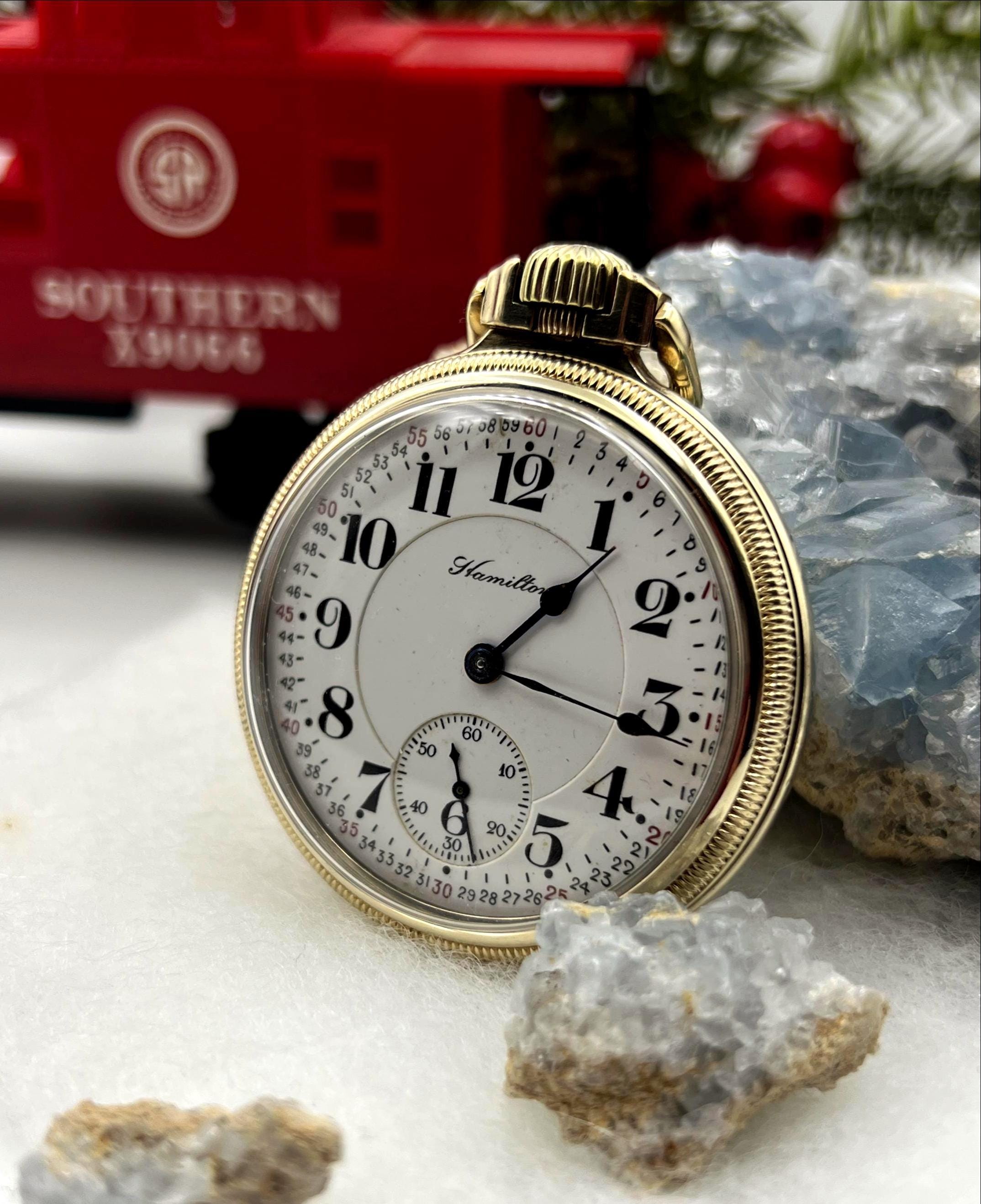 1920 Hamilton 992 Railroad Watch, 21 Jewels, Double Sunk, Red