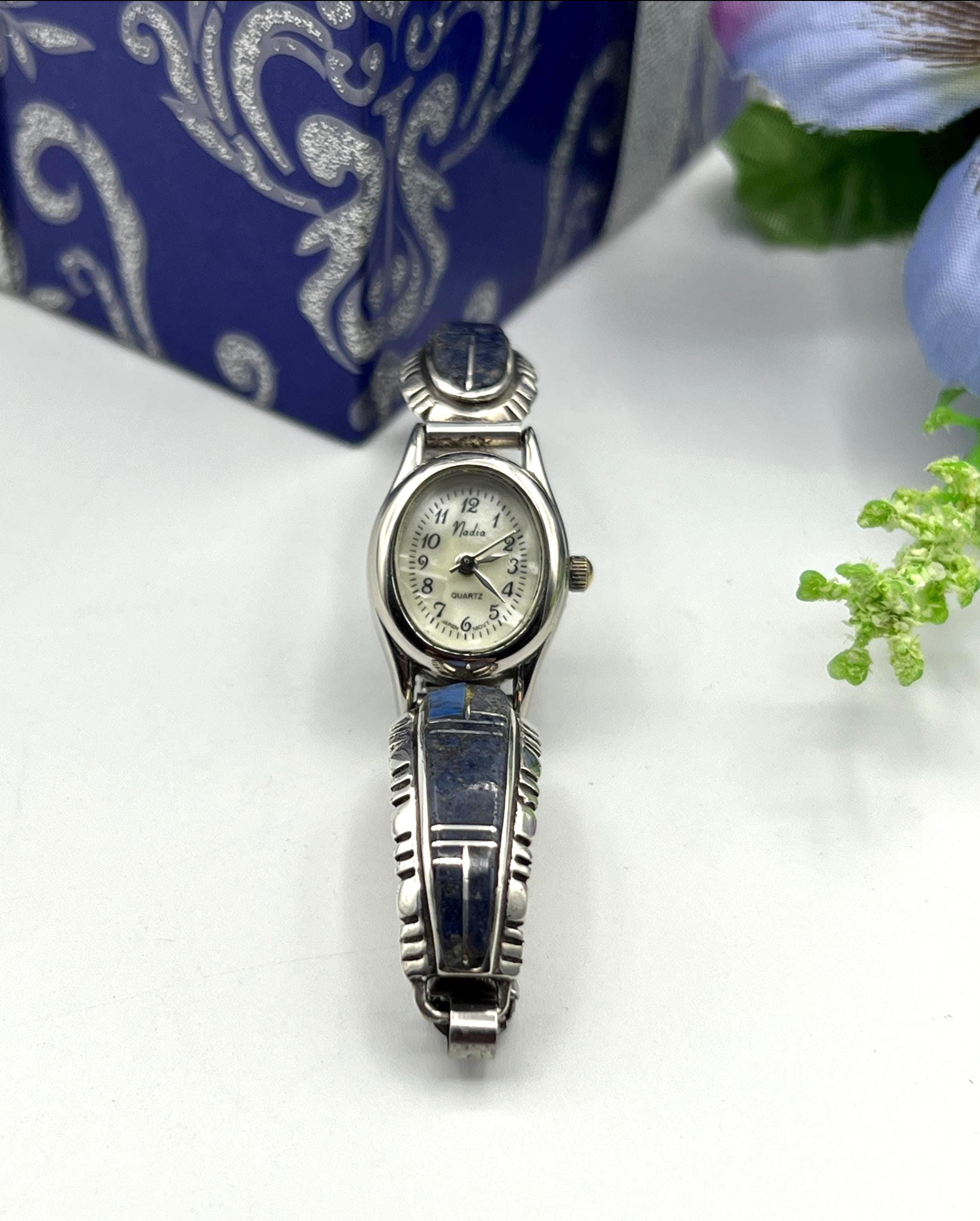 Vintage Nadia Quartz Watch With Native American Sterling  display picture 3