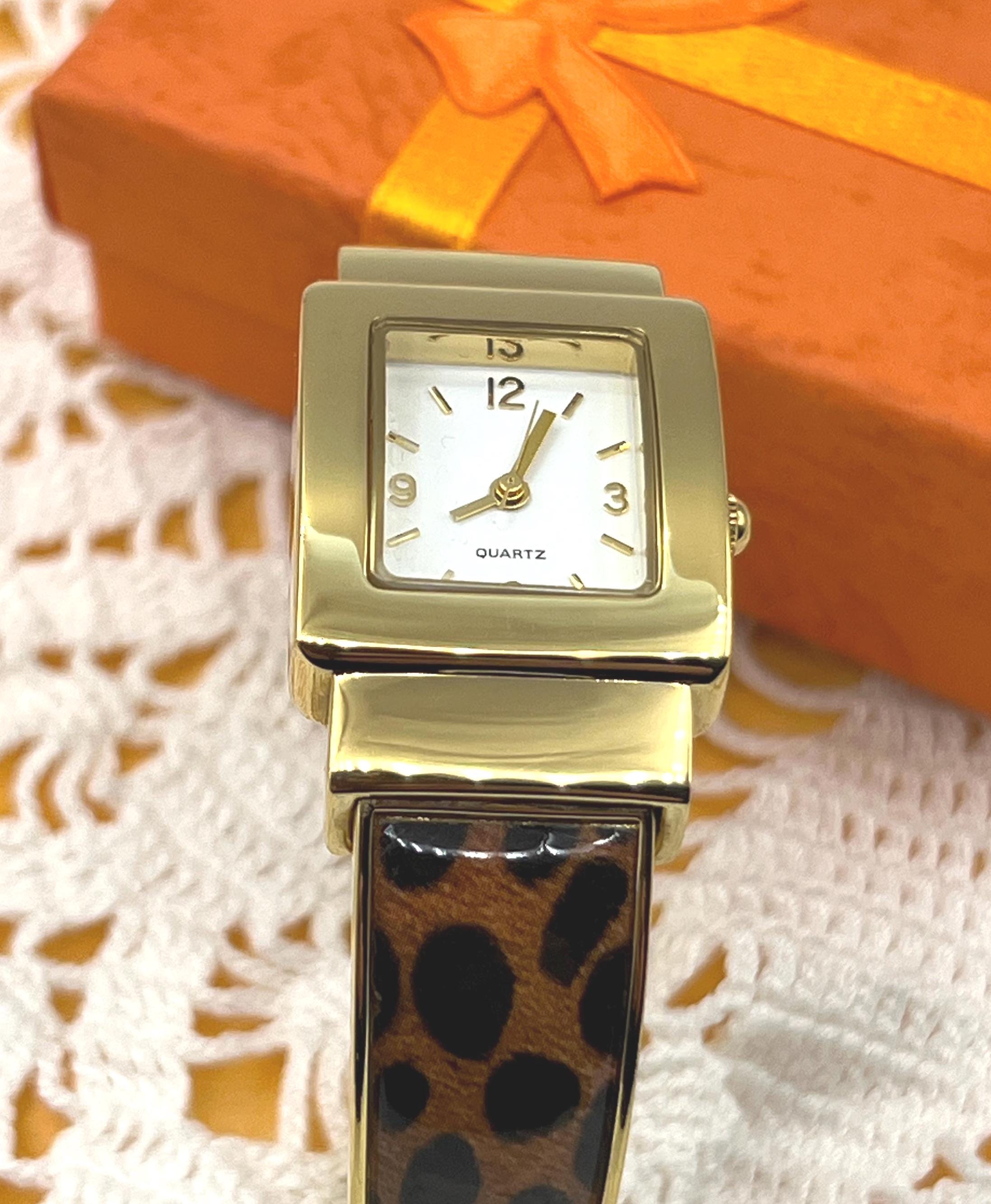Vintage Avon Cuff Bracelet Watch With Leopard Print Band - Etsy