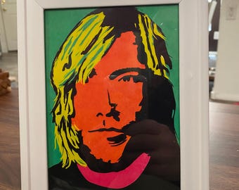 Kurt Kobain limited edition framed 5x7 print