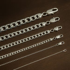 Royal Chain - silver chain - mens chain necklace - curb chain - cuban link chain - figaro chain  stainless steel chain  thick chain necklace