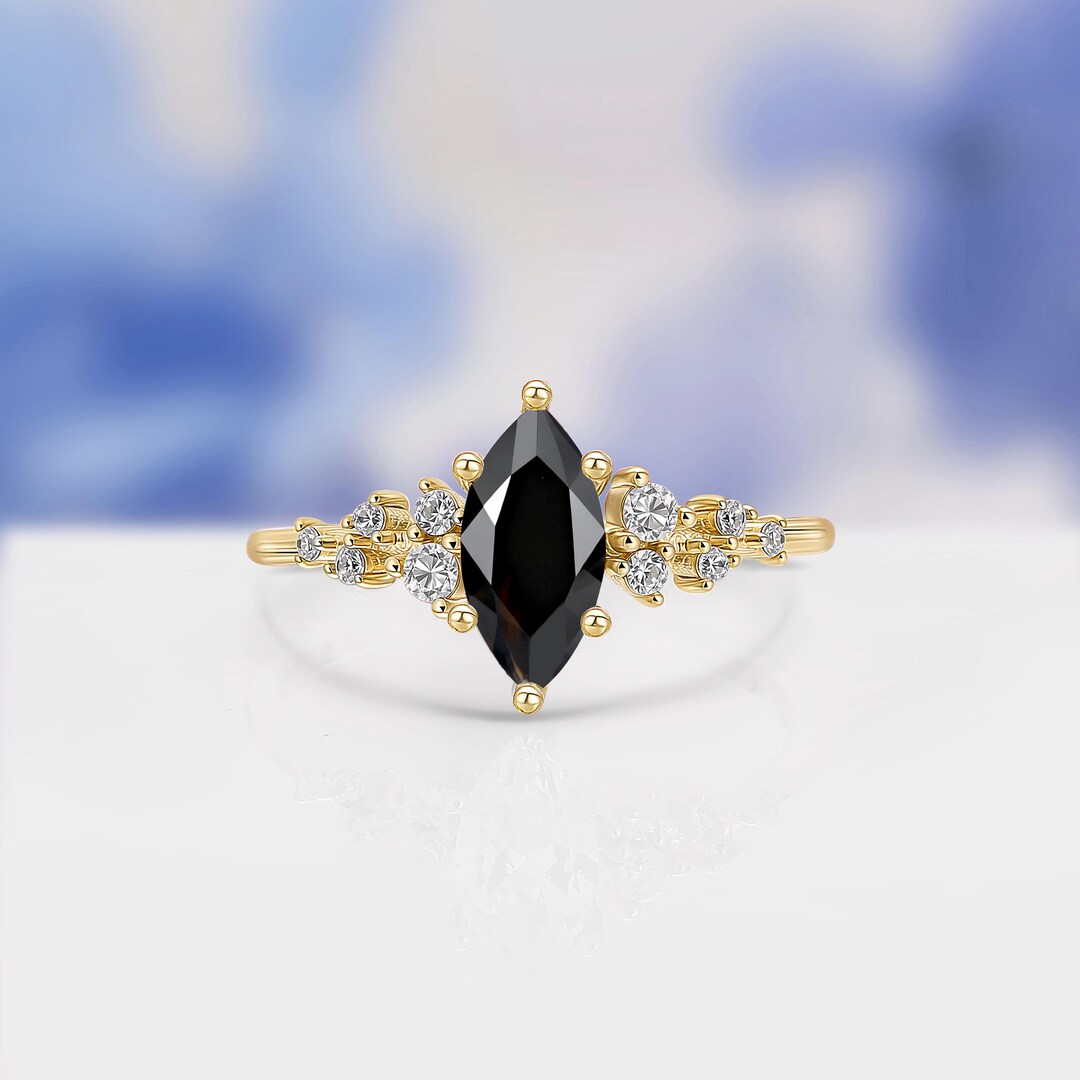 Black Onyx Marquise Ring Sterling Silver Fantasy Promise Ring Etsy Black Onyx Marquise Ring Sterling Silver Fantasy Promise Ring Etsy