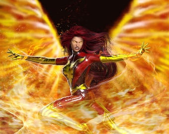 Limited Edition FanArt - Donkere Phoenix van de X-Men