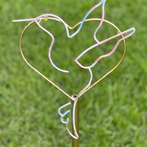 Decorative Yard Art Garden Hummingbird Stake Solar