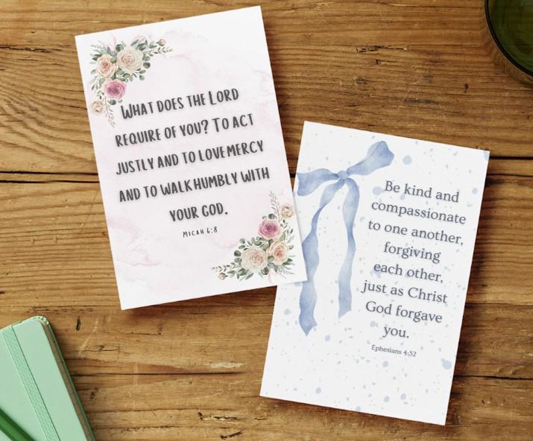 Scripture Count Paper Scripture Cards Printable (5 Count) - Etsy