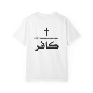 Templar Cross Arabic Infidel Unisex Garment-Dyed T-shirt, Protecting Free Souls Tee, Medieval Crusader Shirt, Knights Templar Gift,