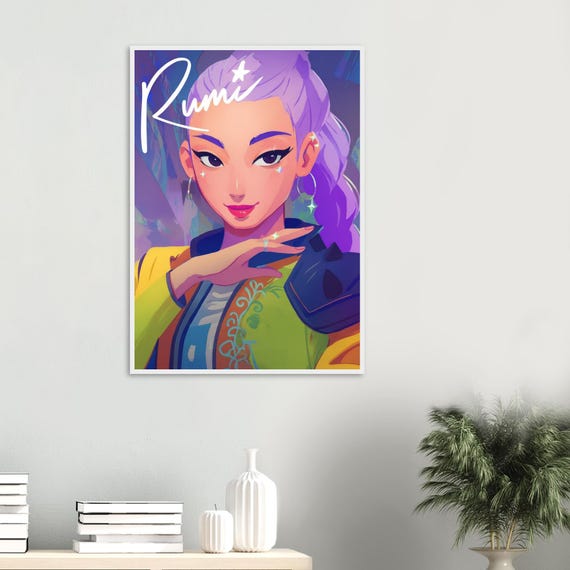 KPop Dämonenjäger Anime Poster 12x18 Zoll - Ungerahmte Leinwand Dekoration