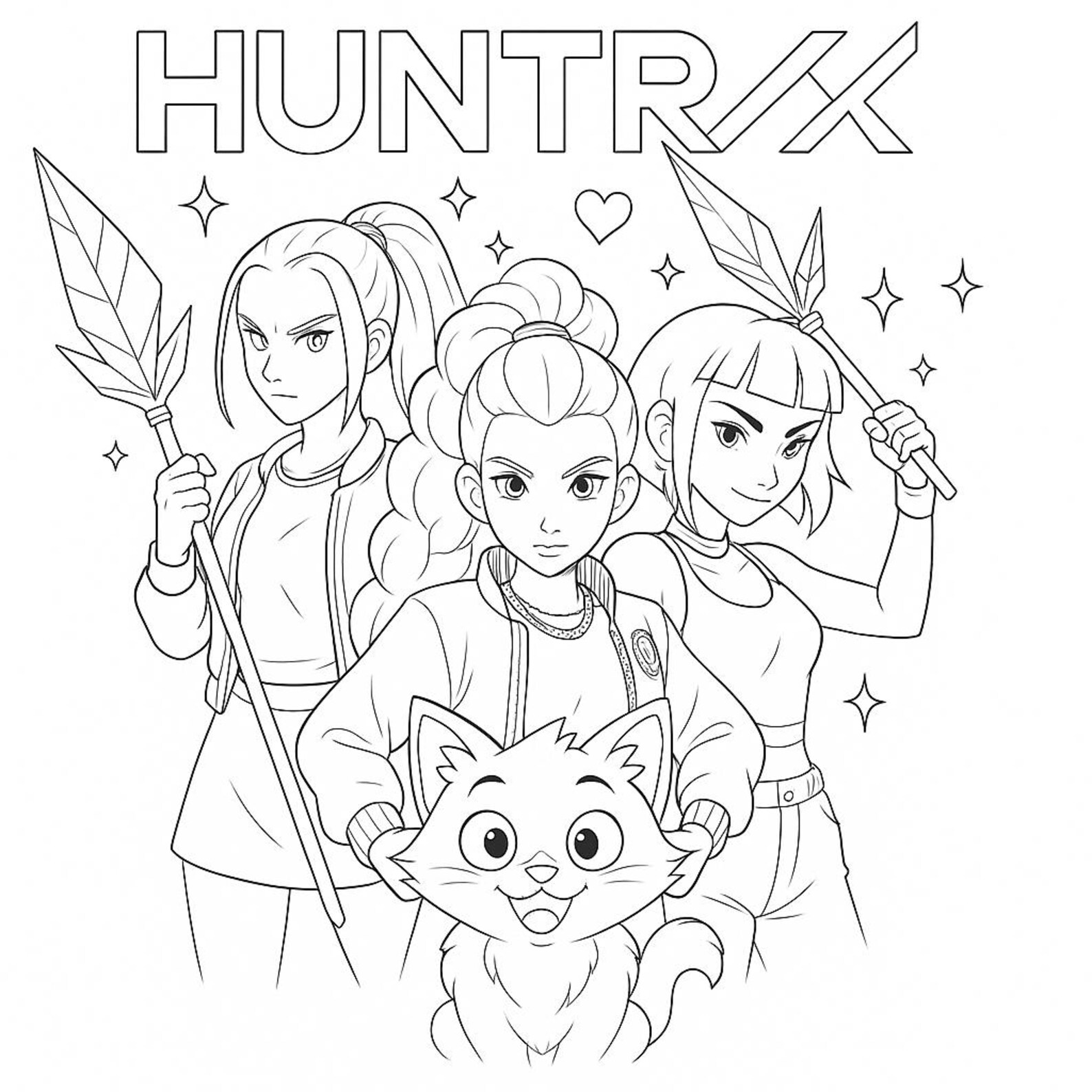 Coloriage Huntrix Demon Hunters Fichier Num rique Imprimer Dessin Coloriage Huntrix Demon Hunters Fichier Num rique Imprimer Dessin
