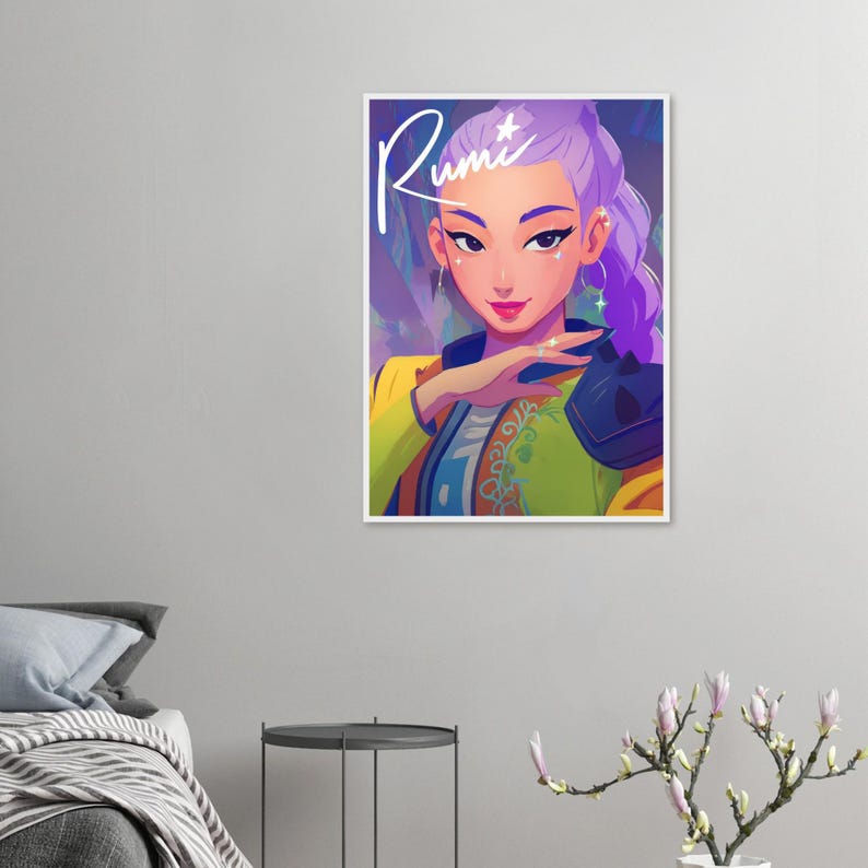 KPOP Demon Hunter Poster – Rumi | Kpop Girl Digital Art Wall Poster ...