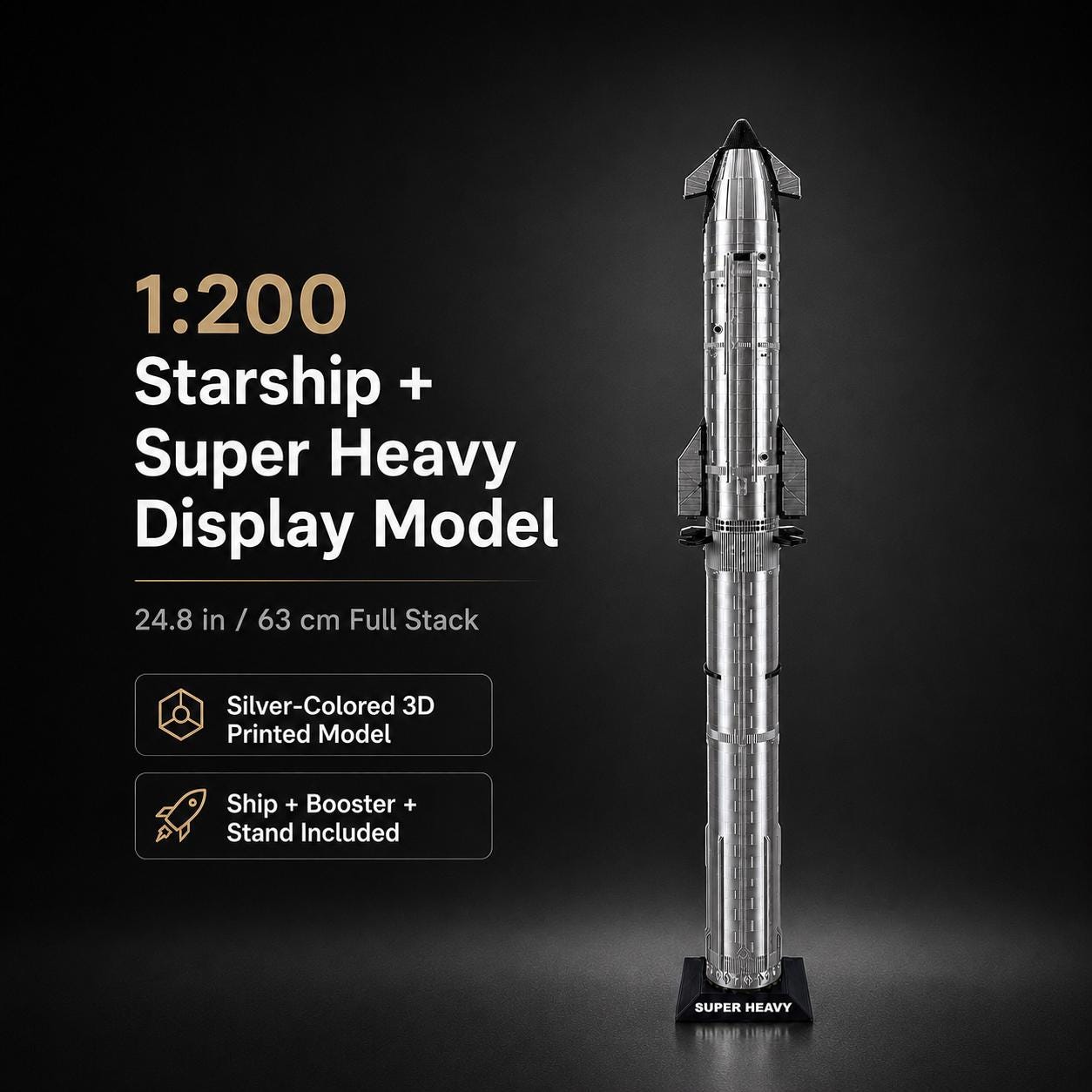1:200 Spacex Starship Model - Etsy