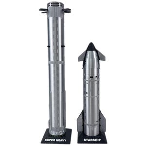 SpaceX ruimteschip 1:200 3D-geprint model: prachtige zilveren raketreplica voor thuis- en kantoordecoratie, perfect Valentijnsdagcadeau voor hem