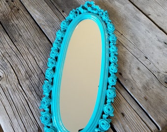 Syroco Vintage Mirror/ Wall Mirror/ Ornate Mirror/ Girls Room/ Ornate Mirror/ Flower Mirror