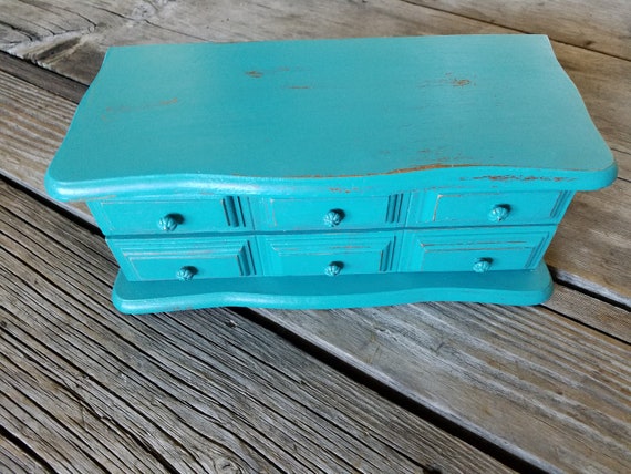Handpainted Shabby Chic Jewelry Box: Cottagecore Keepsake