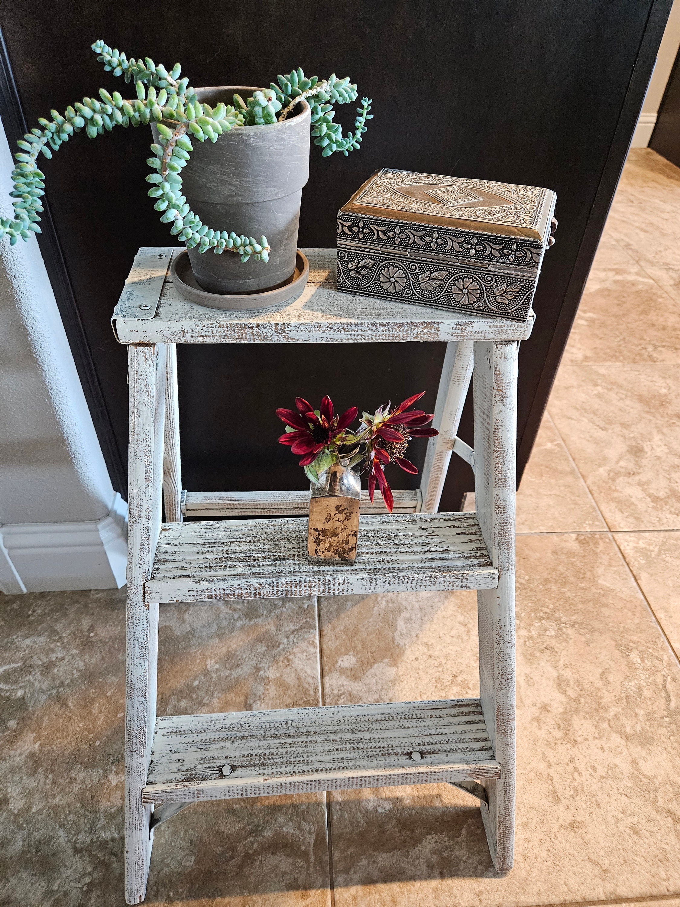 Step Ladder Vintage/ Wood Step Ladder/ Rustic Ladder/ Wedding - Etsy