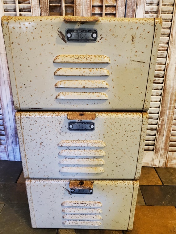 Vintage Locker Bins/ Gym Locker/ Storage/ Industrial Decor Etsy