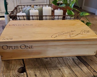 Opius One / 2008/ Wine Crate/ Wedding Decor / Wedding Centerpiece/  Tiny House Accessory/ Napa Valley / Organization/Garden Box/SALE