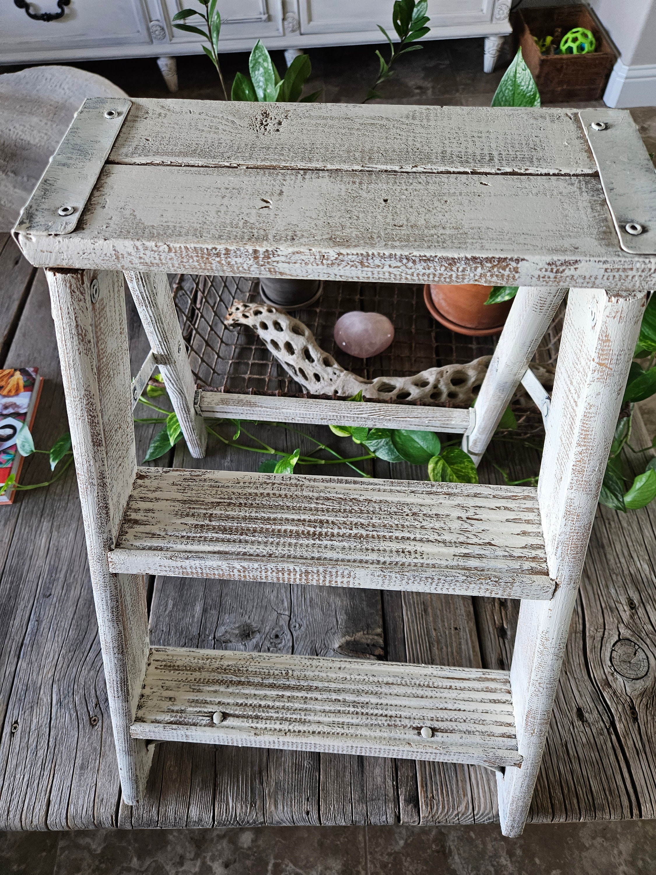 Step Ladder Vintage/ Wood Step Ladder/ Rustic Ladder/ Wedding - Etsy