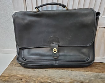 Vintage Coach Briefcase / No. 046-3012 / Vintage Leather Laptop Bag