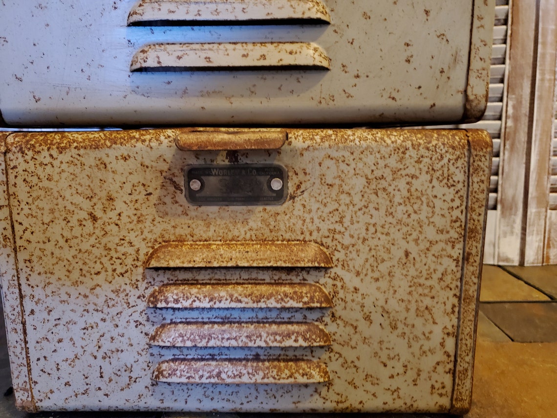 Vintage Locker Bins/ Gym Locker/ Storage/ Industrial Decor Etsy