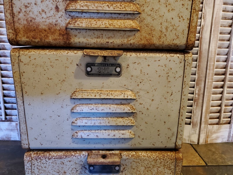 Vintage Locker Bins/ Gym Locker/ Storage/ Industrial Decor Etsy