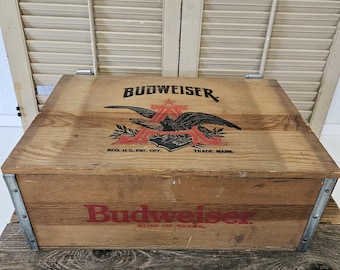 Vintage Anheuser-busch Since 1876 Wooden Budweiser Beer Crate - Etsy