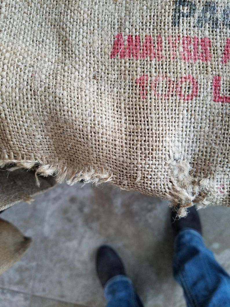 Burlap Sack Vintage/Feed Sack/ Feed Sack/ Gunny Sack/Rustic Decor/ Wedding Decor/ Price refects 5 Dollars Off image 2