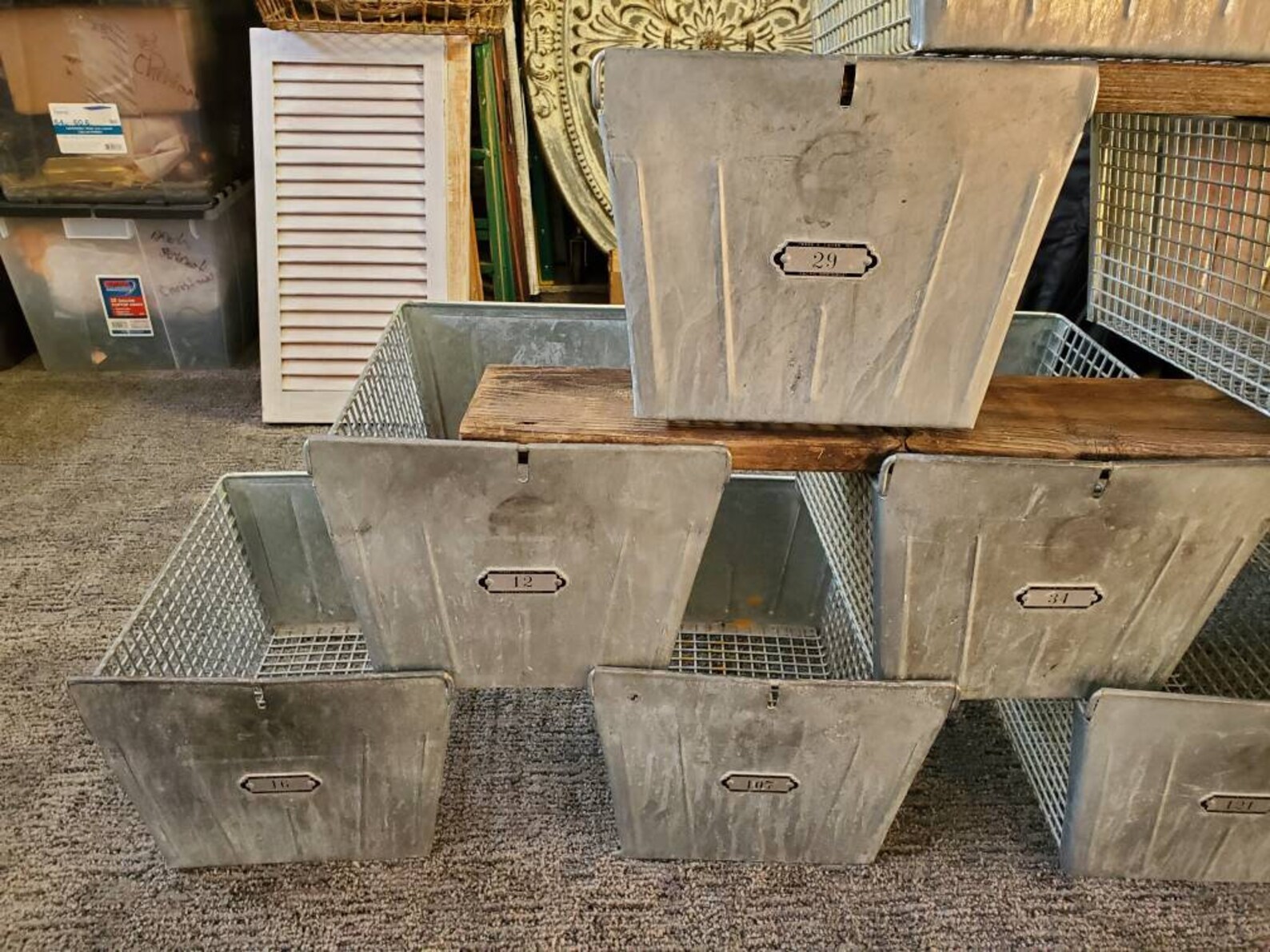 Vintage Locker Bins/ Vintage Pool Basket/ Gym Locker Bins/ Etsy