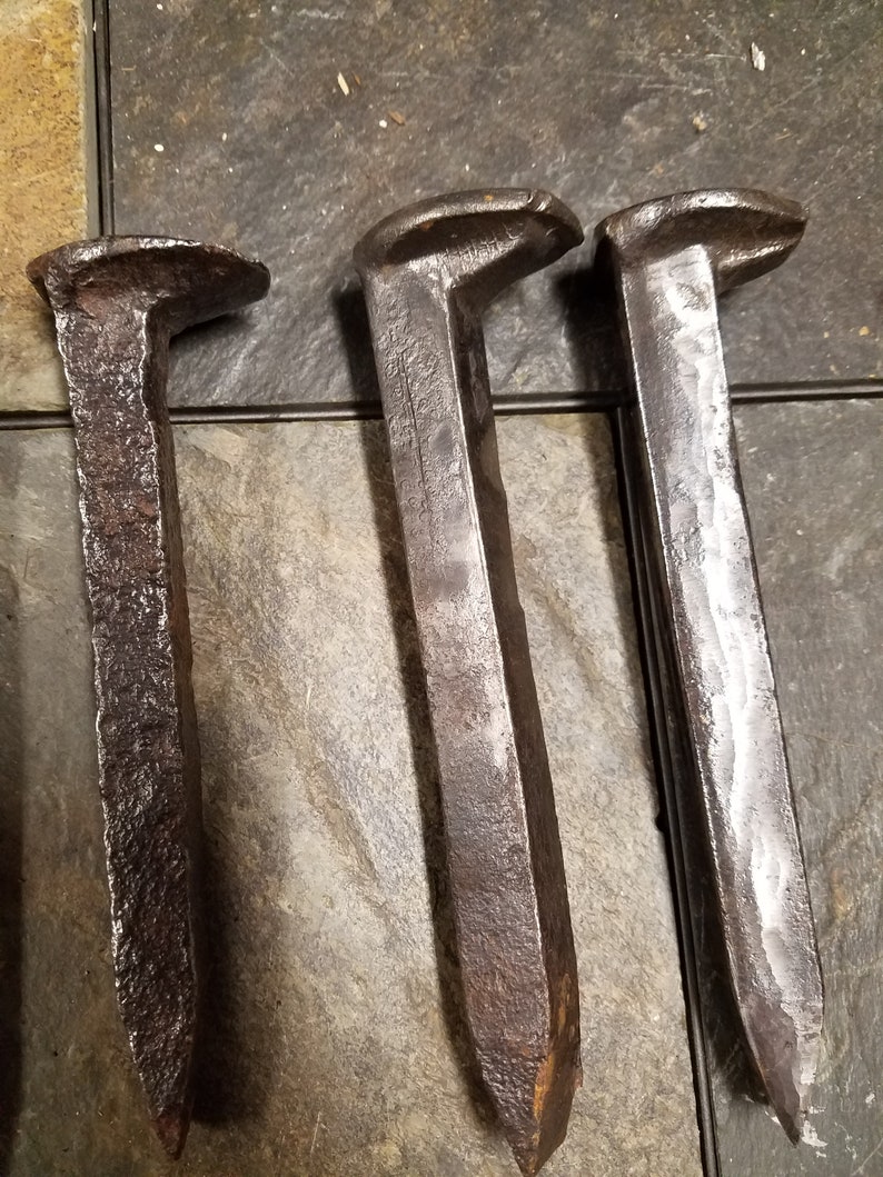 7 Rail Road Spikes/ Railroad Nails/ Vintage Rusty Spikes/ Etsy
