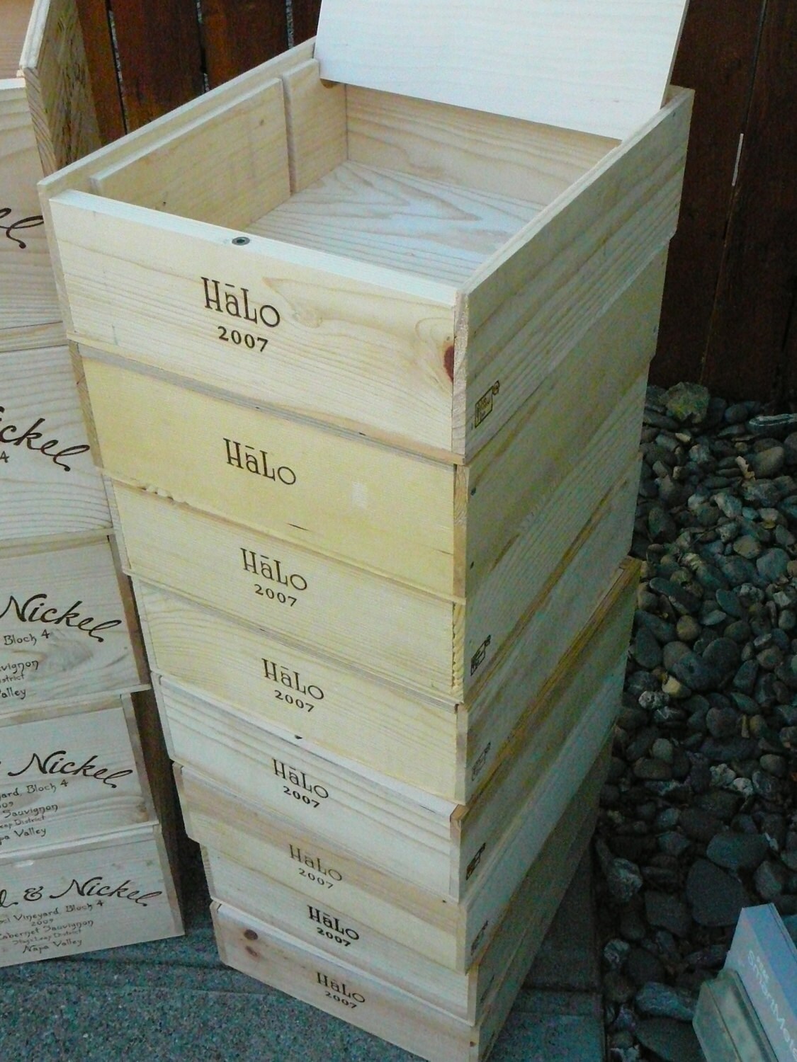 SALE Halo Crate / Wine Crates /Wooden Wine Crate / Wedding Etsy