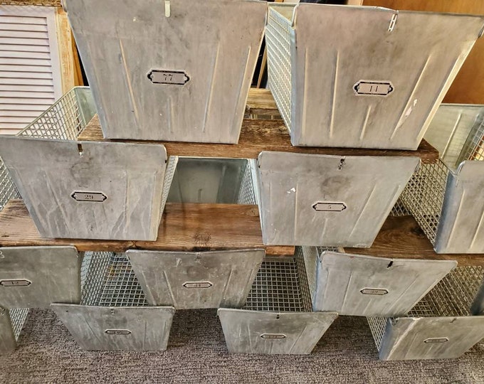 Vintage Locker Bins/ Vintage Pool Basket/ Gym Locker Bins/ Frank D