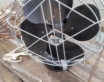 Robbins & Myers Art Deco Base Metal Fan Steampunk Original Classy