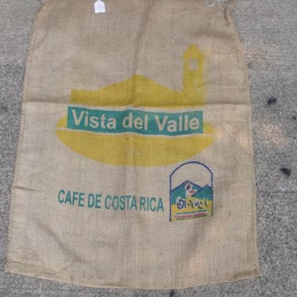 Burlap Sack Vintage/Coffee Sack/ Costa Rica / Feed Sack/ Gunny Sack/Rustic Decor/ Wedding Decor SALE Price reflects 5 dollars OFF
