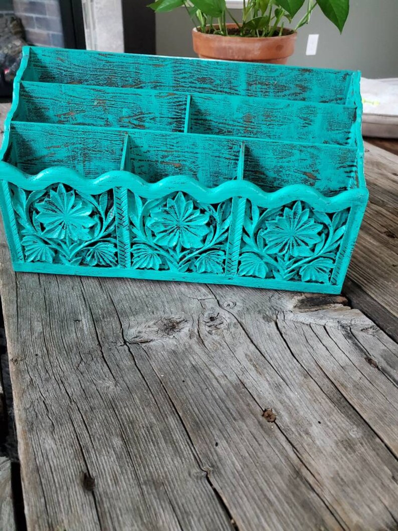 Vintage Desk Organizer/mail Sorter/kitchen Organizer/makeup Etsy
