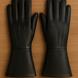 Leather Long Cuff Medieval Gloves – Premium Soft Leather, Perfect Fit Gauntlet Gloves for Cosplay, LARP & Renaissance Costumes