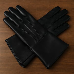 Sheepskin Leather Long Cuff Medieval Renaissance Steampunk Cosplay Gloves - Premium Leather Gauntlet Style, Halloween Gloves
