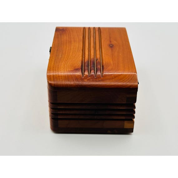 Handmade Cedar Keepsake Box with Carved Detail - … - image 6