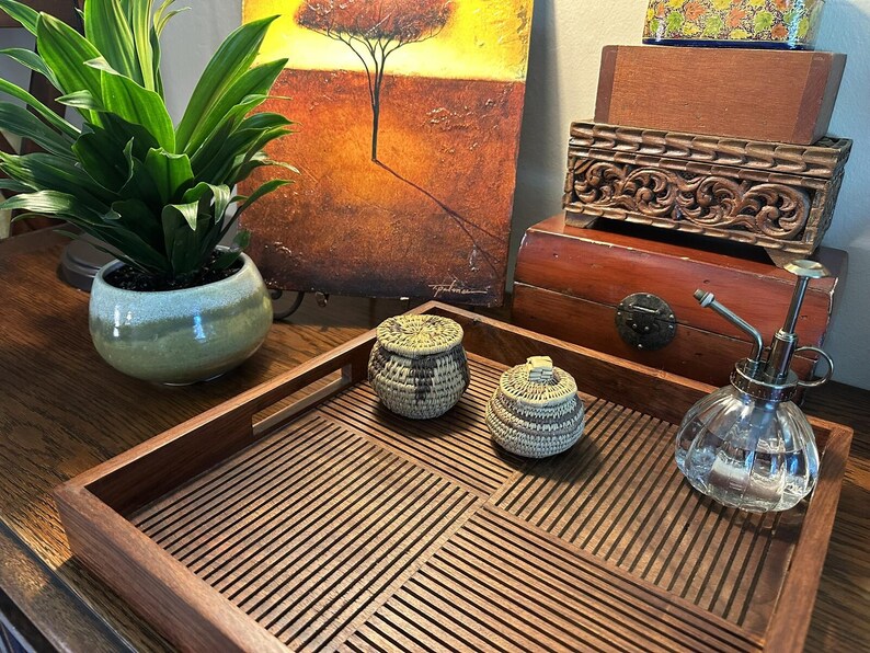 Miniature Hand-Woven Native American Lidded Basket Set - Natural Fiber Collection image 3