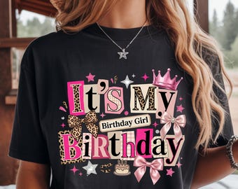 Camiseta Comfort Colors "Es mi cumpleaños", Camiseta de cumpleaños para niña, Camiseta de cumpleaños linda, Camiseta de cumpleaños coqueta, Conjunto de cumpleaños