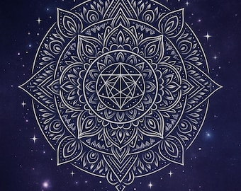 Mandalas cósmicos para colorear: Arte de geometría sagrada (Descarga PDF A4)